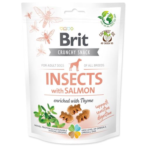Brit Care Dog Crunchy Cracker. Žuželke z lososom, obogatene s timijanom 200 g