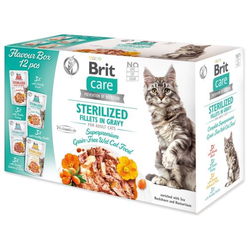 BRIT Care Cat Flavour box Steriliziran file v omaki 4 x 3 kosi 1020 g