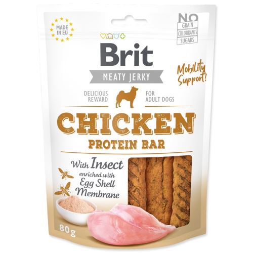Brit Jerky Protein Bar piščanec z beljakovinami žuželk 80g