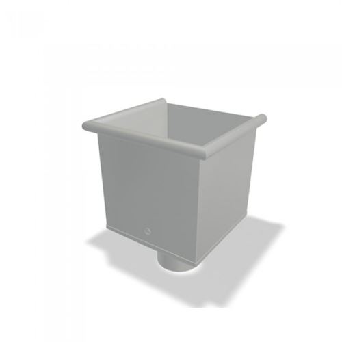 PREFA Aluminijasta posoda za zbiranje odpadkov Ø 100 mm, siva cinkova barva RAL 7030