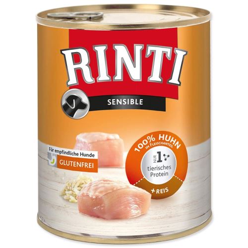 RINTI Sensible piščanec + riž v pločevinki 800 g