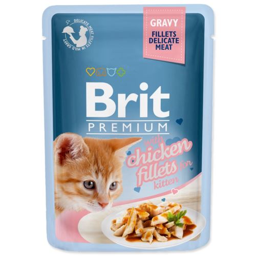 BRIT Premium Cat Delicate Fillets in Gravy with Chicken za mačke 85 g