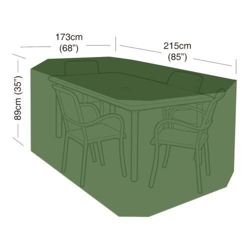 Prevleka za pravokotno mizo 215x173x89cm (polietilen)