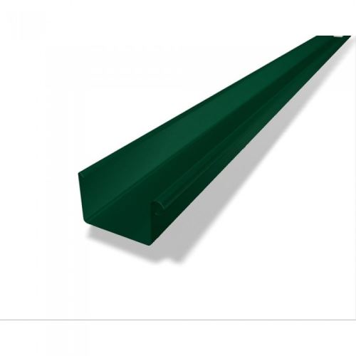 PREFA aluminijasti kvadratni žleb, širina 120 mm, dolžina 3M, mahovno zelena RAL 6005