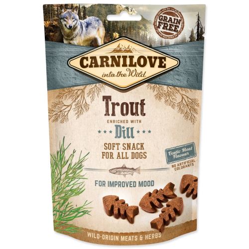 CARNILOVE Dog Semi Moist Snack Trout obogaten s koprom 200 g