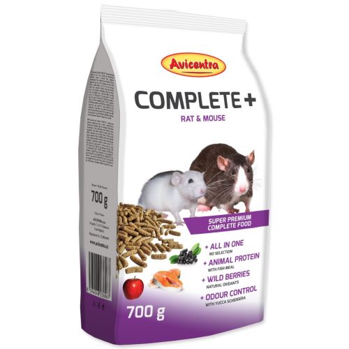 Avicentra COMPLETE+ za podgane in miši 700g