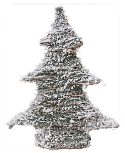 Božična dekoracija Drevo s snegom40cm, 30LED s časovnikom