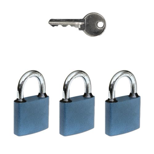 Viseča ključavnica OVAL.45, SET 3 ključavnic za skupno ključavnico, 6 ključev