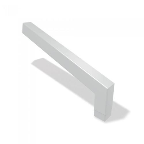PREFA aluminijasto kvadratno koleno 72° dolžine 100 x 100 mm, Prefa bela P10 RAL 9002
