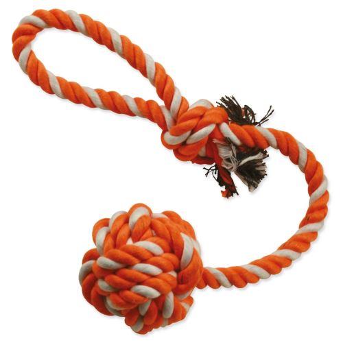 Prevleka za vrv DOG FANTASY metanje oranžne in bele barve 45 cm
