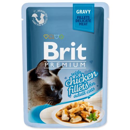 BRIT Premium Cat Delicate Fillets in Gravy with Chicken 85 g