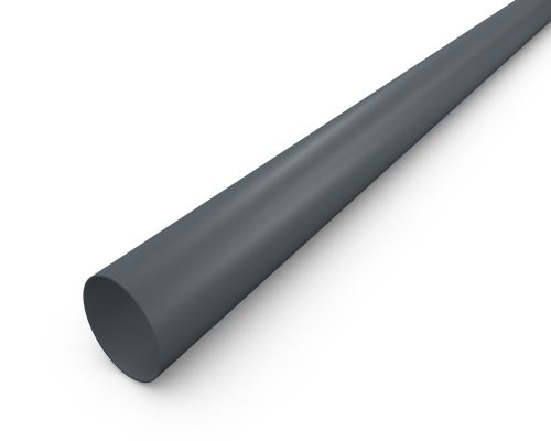 PREFA Aluminijasti odtočni žleb Ø 100 mm, dolžina 3M, temno siva P10 RAL 7043