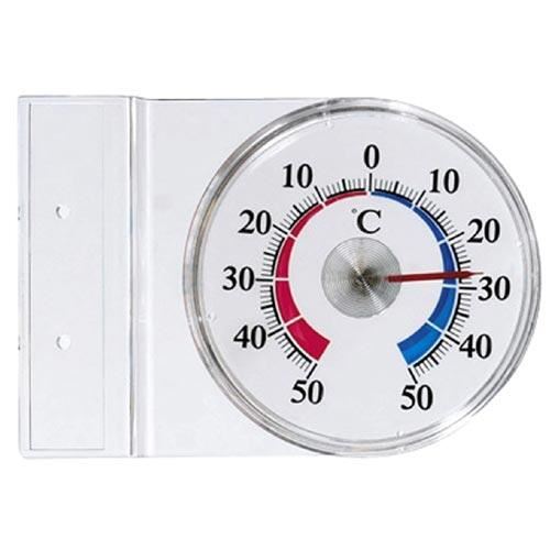 Okenski termometer okrogel 7cm plastični