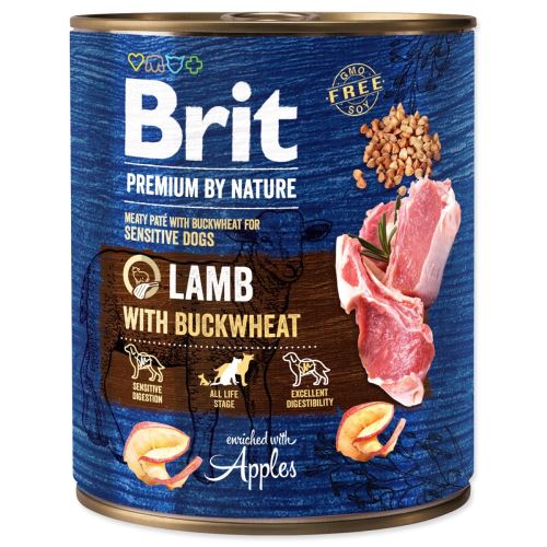 BRIT Premium by Nature Jagnječje meso z ajdo 800 g