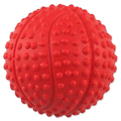 Žoga DOG FANTASY košarkarska žoga z bodicami žvižgajoča mešanica barv 5,5cm 1 kos