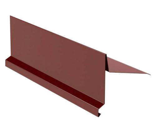 Vetrna ograja za poševno streho RŠ 250, lakiran cink, jekleno rdeča RAL 3009