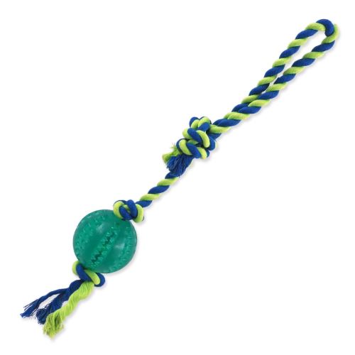Igrača DOG FANTASY DENTAL MINT metalna žogica z vrvno zanko zelena 7 x 50 cm 1 kos
