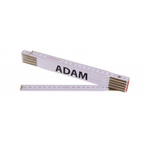 Zložljivi merilni trak Adam, Profi, bel, lesen, dolžina 2M / pakiranje 1 kos