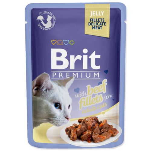 BRIT Premium Cat Delicate fileti v želeju z govedino 85 g