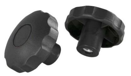 Zvezdica matica M8 30x10x10mm, črna - M5, premer gomolja 30mm - Pakiranje po 1