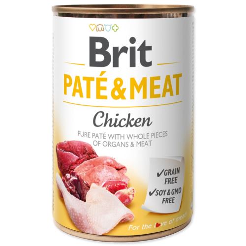 BRIT Piščanec s pašteto in mesom 400 g