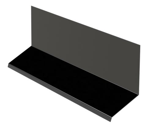Zgornja obloga za kombinacijo s pokrivno tirnico RS 200, lakiran cink, črna (RAL 9005)