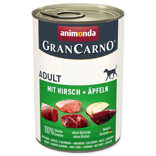 Hrana v konzervi Animonda Gran Carno Adult z jelenjadjo in jabolki 400g