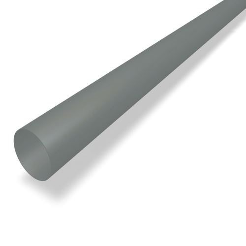 PREFA Aluminijasti odtočni žleb Ø 60 mm, dolžina 3M, svetlo siva P10 RAL 7005