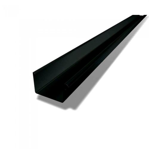 PREFA aluminijasti kvadratni žleb, širina 150 mm, dolžina 6 m, črna barva P10 RAL 9005