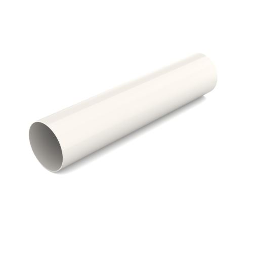 BRYZA Plastični odtok brez vratu Ø 90 mm, dolžina 3M, bela RAL 9010