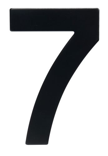 Hišna številka 7 95mm iz nerjavečega jekla črna