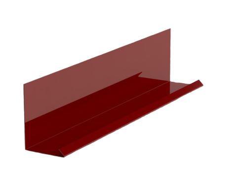 Stenska obroba za kombinacijo s pokrivnim trakom RŠ 200, barvani cink, rdeča RAL 3009