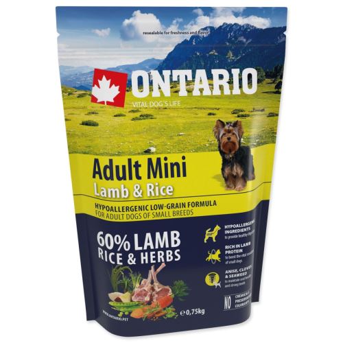 Dog Adult Mini Lamb & Rice 0,75 kg