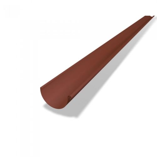 PREFA žleb, aluminijasti žleb Ø 150 mm, dolžina 3M, temno rdeča RAL 3009