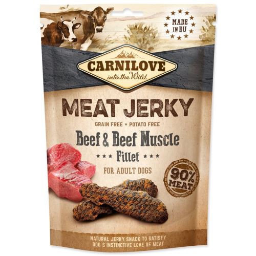 CARNILOVE Jerky Snack Goveje meso in goveja mišica 100 g