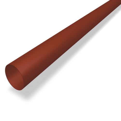 PREFA Aluminijasti odtočni žleb Ø 100 mm, dolžina 3M, temno rdeča RAL 3009