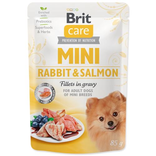 BRIT Care Mini fileti zajca in lososa v omaki 85 g