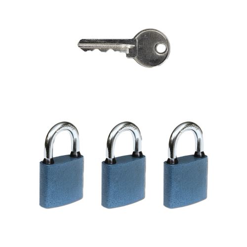 Viseča ključavnica OVAL.38, SET 3 ključavnic za skupno ključavnico, 6 ključev