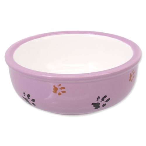 MAGIC CAT keramična posoda za mačje tačke vijolična 13 cm 0,33 l