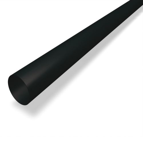 PREFA Aluminijasti odtočni žleb Ø 100 mm, dolžina 3M, črna P10 RAL 9005