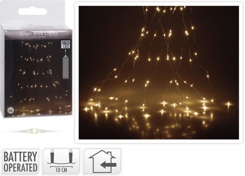 Božična razsvetljava Mreža 1,9 m 160 LED topla bela