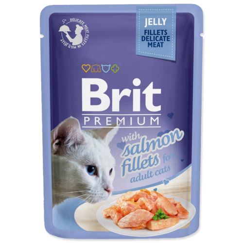 BRIT Premium Cat Delicate Fillets in Jelly z lososom 85 g