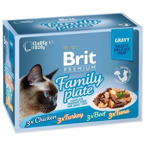 BRIT Premium Cat Delicate Fillets in Gravy Family Plate 1020 g