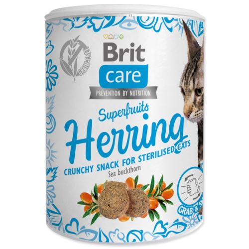 BRIT Care Cat Snack Superfruits Sled z rakitovcem 100 g