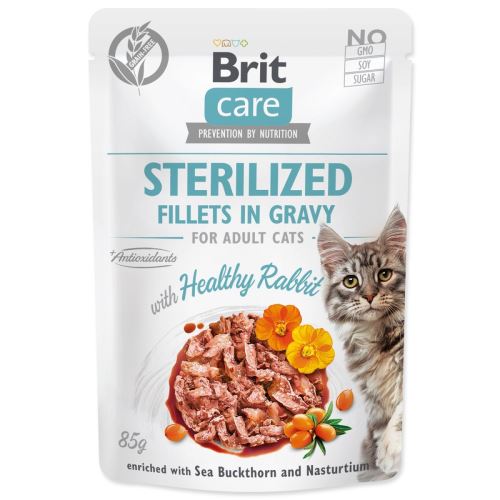 BRIT Care Cat Sterilizirani fileti v omaki z zdravim kuncem 85 g