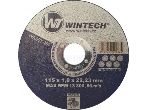 Rezalni kolut WT WINTECH® Extra 115x1,0x22,2 za kovino / pakiranje 1 kos