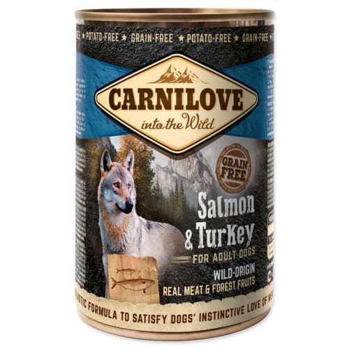 Konzervirana hrana CARNILOVE Dog Wild Meat Salmon & Turkey 400 g
