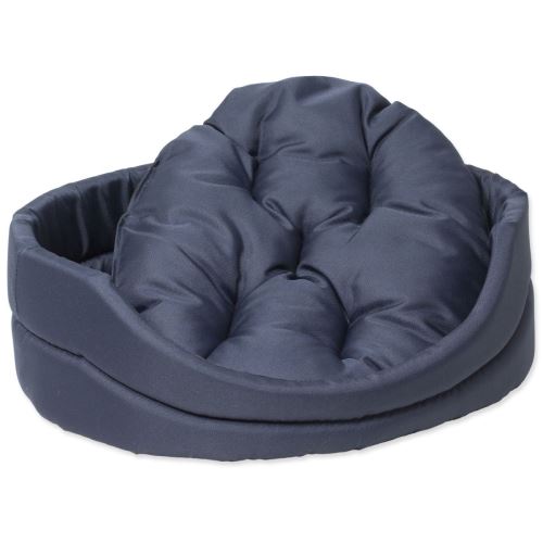 Pasja postelja DOG FANTASY ovalna z blazino temno modra 91 cm 1 kos
