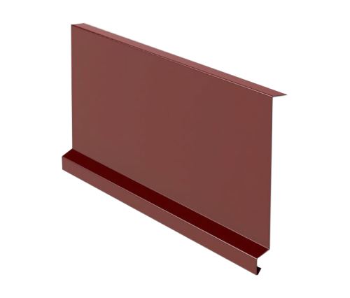 Vetrovna plošča pod robno ploščico RŠ 250, Prefalzova štukatura, temno rdeča P.10 RAL 3009