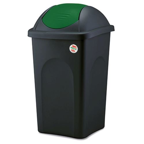 Zabojnik za smeti MULTIPAT 60l, plastika, zeleni pokrov